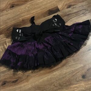 Hot Topic Black and Purple Goth Skirt